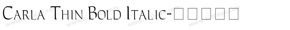 Carla Thin Bold Italic字体转换